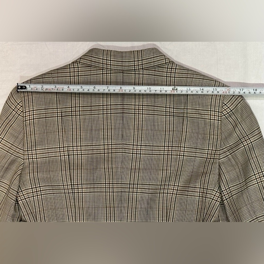 BURBERRYS LADIES 6 ITALY SKIRT SUIT SUPER 120’S EXTRAFINE WOOL TARTAN PLAID - Picture 14 of 16